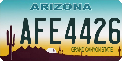 AZ license plate AFE4426