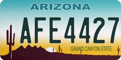 AZ license plate AFE4427