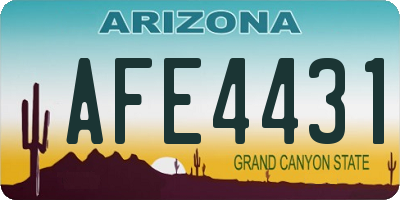 AZ license plate AFE4431