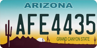 AZ license plate AFE4435
