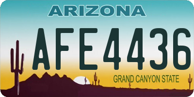 AZ license plate AFE4436