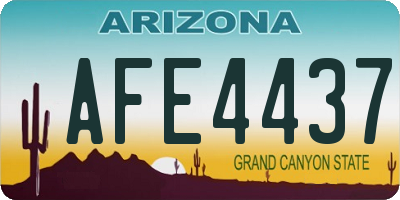AZ license plate AFE4437