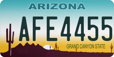 AZ license plate AFE4455