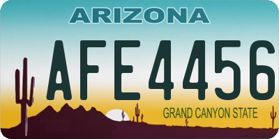 AZ license plate AFE4456