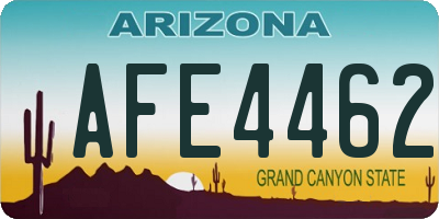 AZ license plate AFE4462
