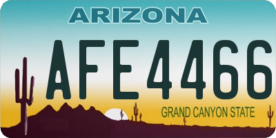 AZ license plate AFE4466