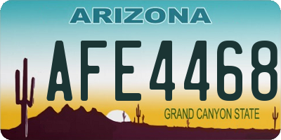 AZ license plate AFE4468