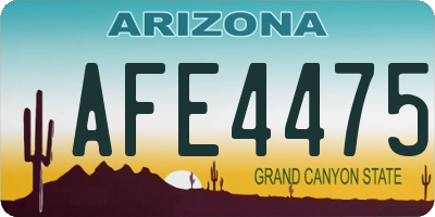 AZ license plate AFE4475