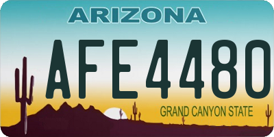 AZ license plate AFE4480