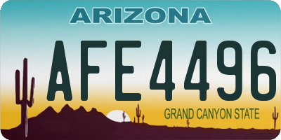 AZ license plate AFE4496