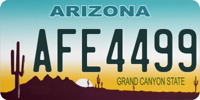 AZ license plate AFE4499
