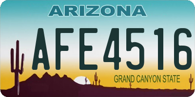 AZ license plate AFE4516