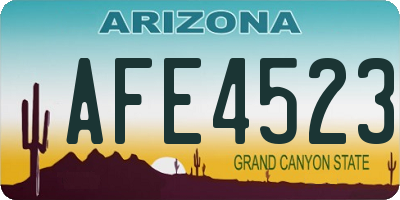 AZ license plate AFE4523