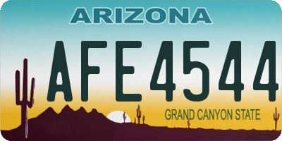 AZ license plate AFE4544