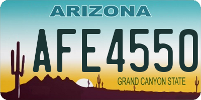 AZ license plate AFE4550