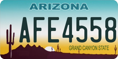 AZ license plate AFE4558