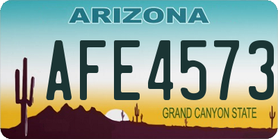 AZ license plate AFE4573