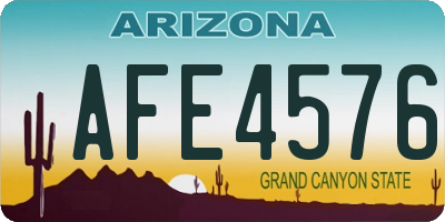 AZ license plate AFE4576