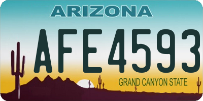 AZ license plate AFE4593