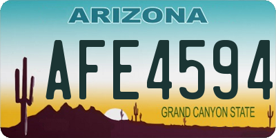 AZ license plate AFE4594
