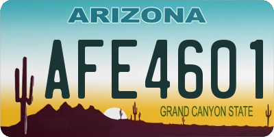 AZ license plate AFE4601