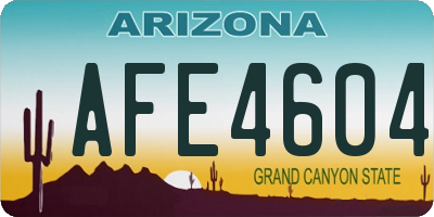 AZ license plate AFE4604