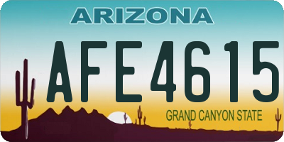 AZ license plate AFE4615