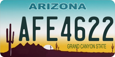 AZ license plate AFE4622