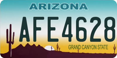 AZ license plate AFE4628