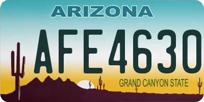 AZ license plate AFE4630