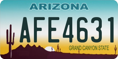 AZ license plate AFE4631
