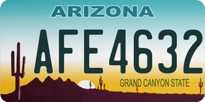 AZ license plate AFE4632
