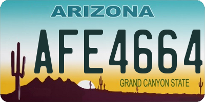 AZ license plate AFE4664