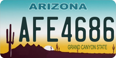 AZ license plate AFE4686