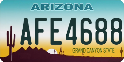 AZ license plate AFE4688