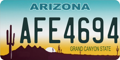 AZ license plate AFE4694