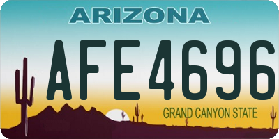 AZ license plate AFE4696
