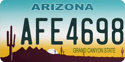 AZ license plate AFE4698