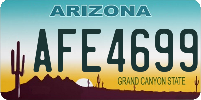 AZ license plate AFE4699