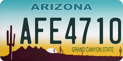 AZ license plate AFE4710