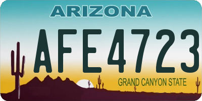 AZ license plate AFE4723