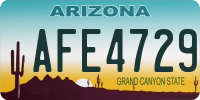 AZ license plate AFE4729
