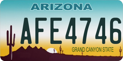 AZ license plate AFE4746