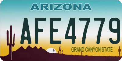 AZ license plate AFE4779