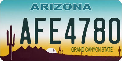 AZ license plate AFE4780
