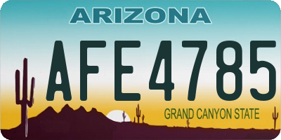 AZ license plate AFE4785