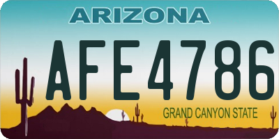 AZ license plate AFE4786