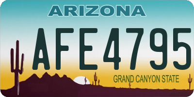 AZ license plate AFE4795