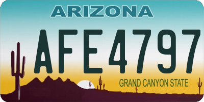 AZ license plate AFE4797