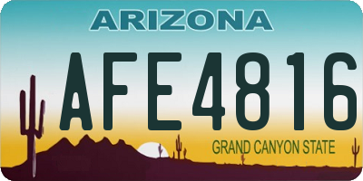 AZ license plate AFE4816